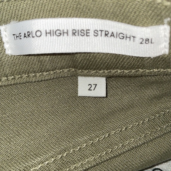 Denim Forum The Arlo High Rise Straight Olive Jeans - Picture 4 of 9